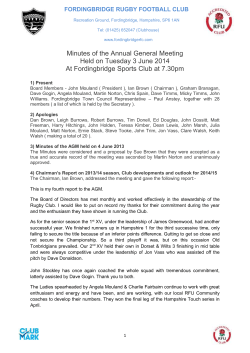 fordingbridge rugby football club