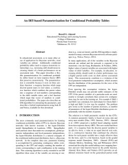 An IRT-based Parameterization for Conditional Probability Tables