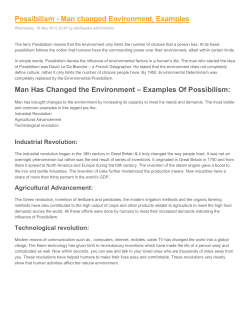 Examples Of Possibilism
