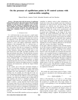 On the Presence of Equilibrium Points in PI Control Systems with