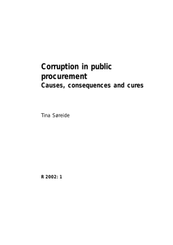 Corruption in public procurement. Causes