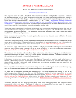 BURNLEY NETBALL RULES 2017