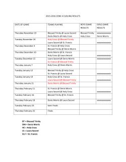 2015-2016 ZONE 4 CURLING RESULTS DATE OF GAME TEAMS