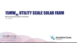 15MW utility scale solar farm - Municipal Association of Victoria