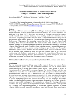 Fire behavior simulation in Mediterranean forests using the