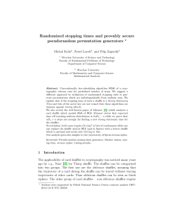 Randomized stopping times and provably secure pseudorandom