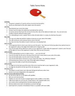 Table Tennis Rules