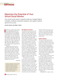 Maximize the Potential of Your School Social Worker