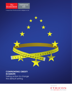 Confronting obesity in Europe Taking action to