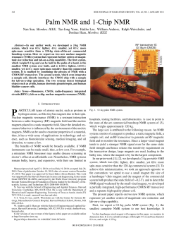Palm NMR and 1-Chip NMR - Harvard John A. Paulson School of