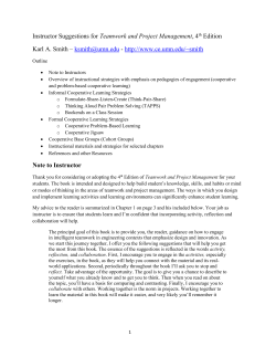 Informal Cooperative Learning Planning Form