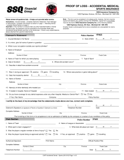 PROOF OF LOSS - ACCIDENTAL MEDICAL