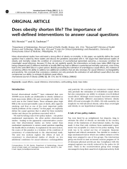 ORIGINAL ARTICLE Does obesity shorten life