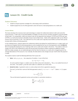 Algebra II Module 3, Topic E, Lesson 31: Teacher Version