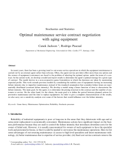 Optimal maintenance service contract negotiation with aging