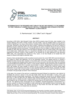 Determination of the Required Part-Turn of the Nut with Respect to