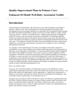 Quality Improvement Plans in Primary Care: Enhanced 18