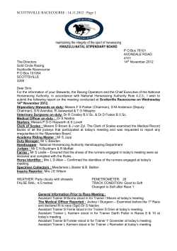 the stipendiary stewards` office