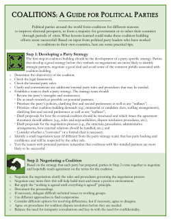 coalitions: a guide for political parties
