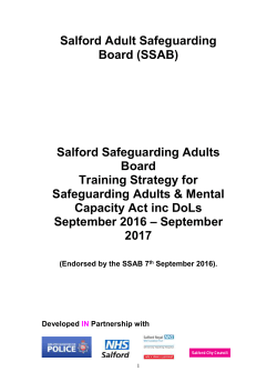 Training strategy - Salford City Partnership