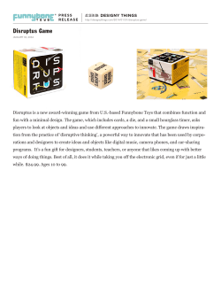 Disruptus is a new award-winning game from U.S.