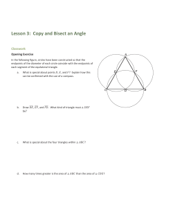 Lesson 3: Copy and Bisect an Angle