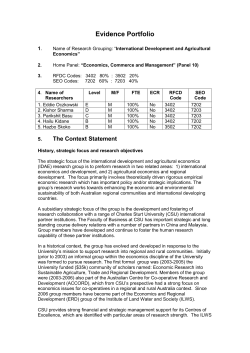 International Development and Agricultural Economics