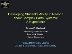 Developing Student`s Ability to Reason about