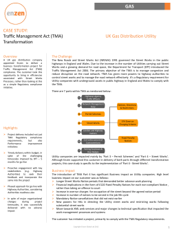 CASE STUDY: Traffic Management Act (TMA)