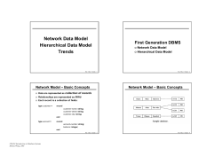 Network Data Model Hierarchical Data Model Trends