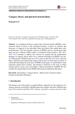 Category theory and physical structuralism | SpringerLink
