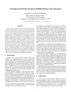 A Strategy-proof Pricing Scheme for Multiple Resource Type