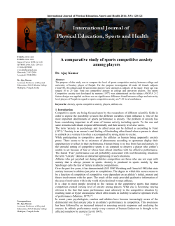 A comparative study of sports competitive anxiety among players