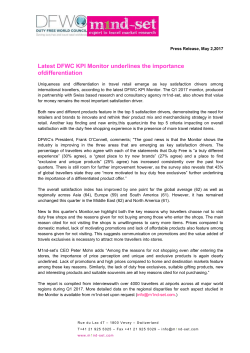 Latest DFWC KPI Monitor underlines the importance of differentiation