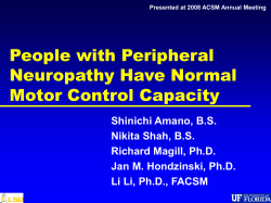 People with Peripheral Neuropathy Have Normal