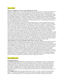 Ducsay, 2130045 Major Core Equipment: Center for Perinatal