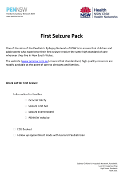 Paediatric Epilepsy Network NSW www.pennsw.com.au First