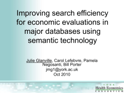 Economic information resources - York Health Economics Consortium