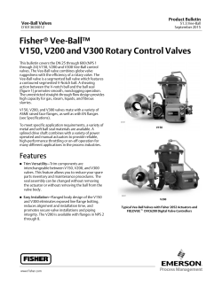 Fisherr Vee-Ball&trade; V150, V200 and V300 Rotary Control Valves