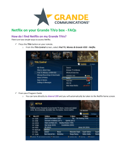 Netflix on your Grande TiVo box