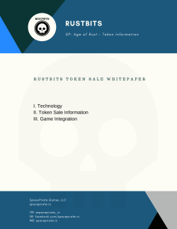Rustbits Token Sale Whitepaper 2017