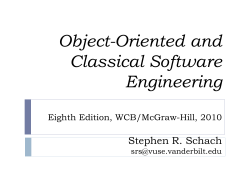 Object-Oriented and Classical Software Engineering