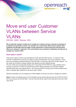 Move end user Customer VLANs between Service
