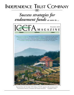 Success strategies for endowment funds as seen in