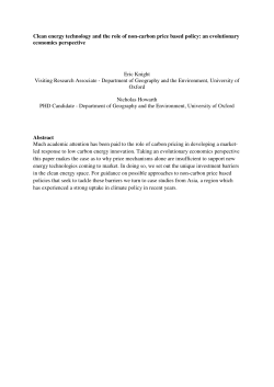 Clean energy technology and the role of non