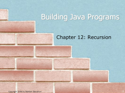 Building Java Programs