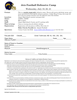 Jets Football Defensive Camp