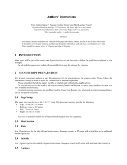 The section text should be set to 10-point, justified and