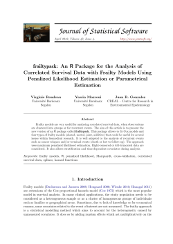 frailtypack - Journal of Statistical Software