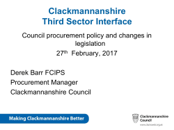 Forth Valley meet the Buyer Event - Clackmannanshire Third Sector